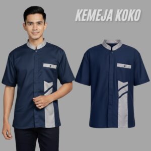 Baju Koko Pria Modern Lengan Pendek Al-Kamil Store