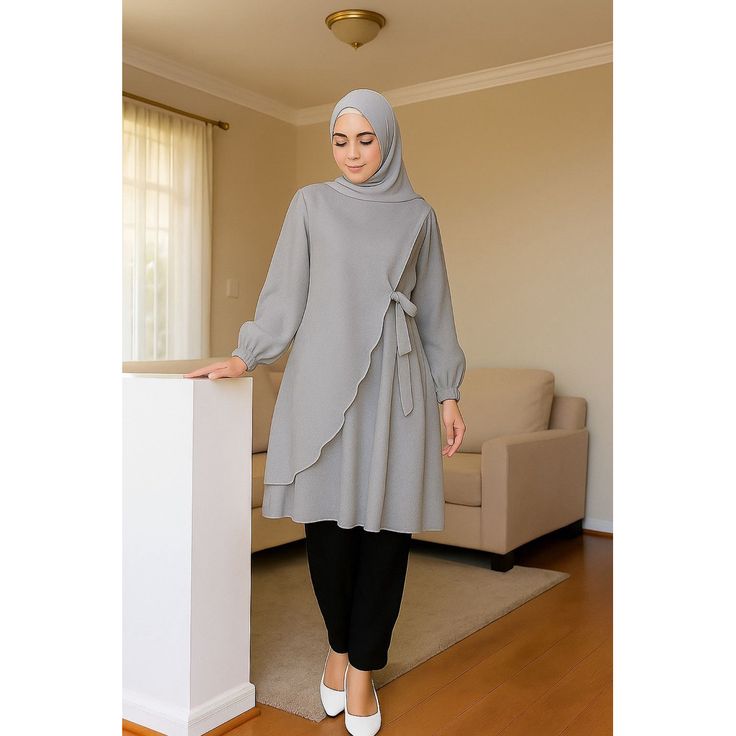Tunik Muslimah Wanita Lengan Panjang Casual AlKalim Muslim