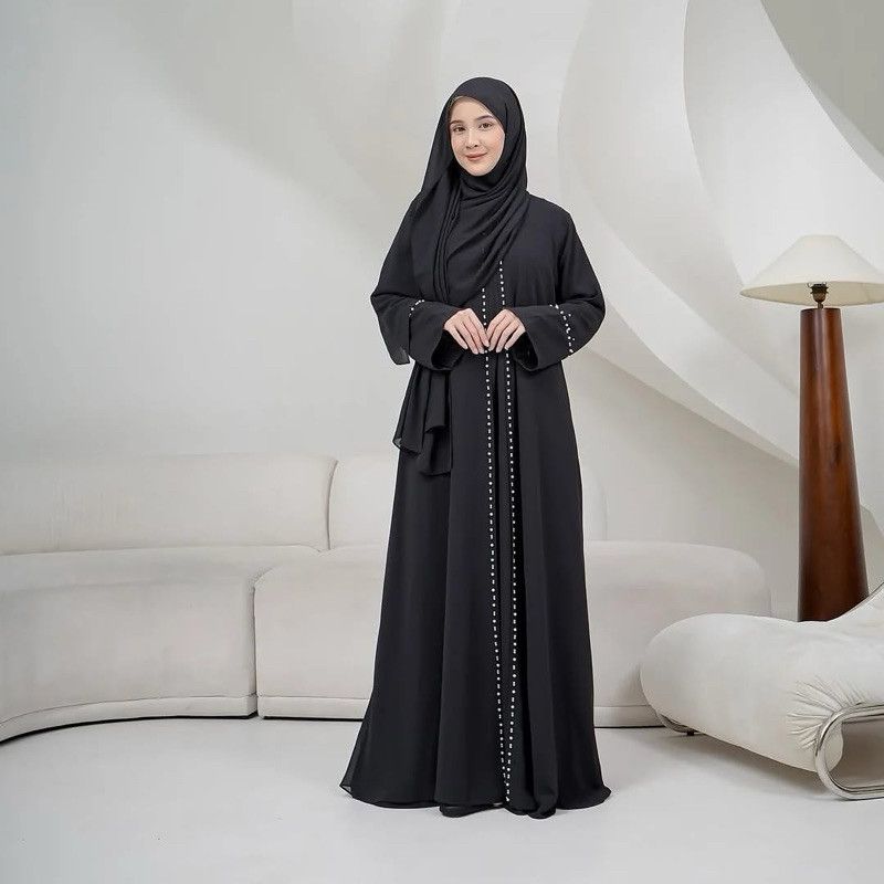 Abaya Hitam Turkey Premium Busui Friendly Alkamil Muslim